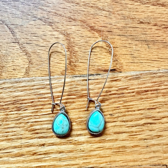 Dangle Turquoise Earrings - Picture 1 of 1
